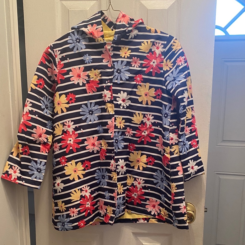 Gymboree Floral Striped Raincoat - Multicolor